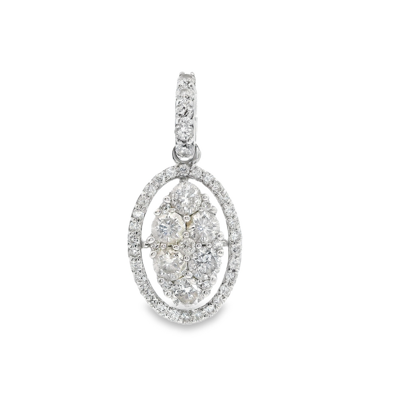 14K WG Diamond Pendant 0.70 CT TW