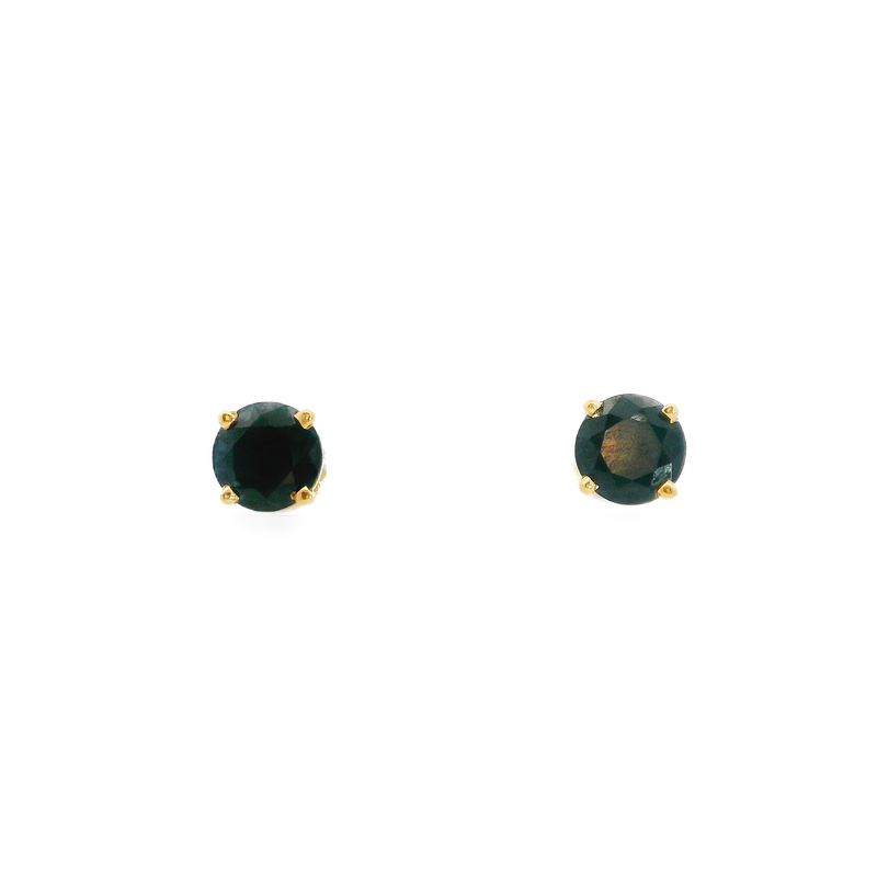 14K YG Sapphire Stud Earrings