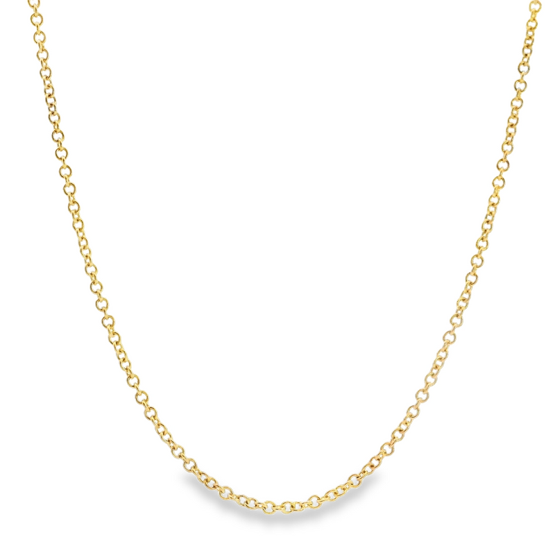 14K YG Cable Chain 18
