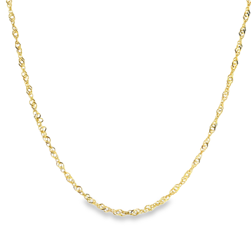14K YG Loose Rope Chain 20