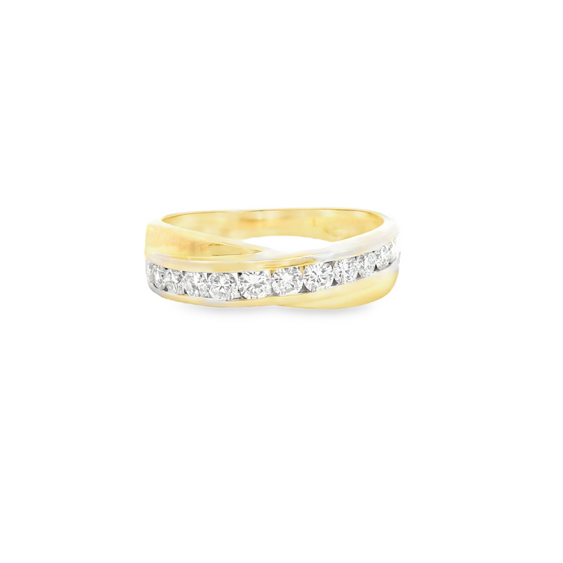 18K Two Tone Diamond Ring