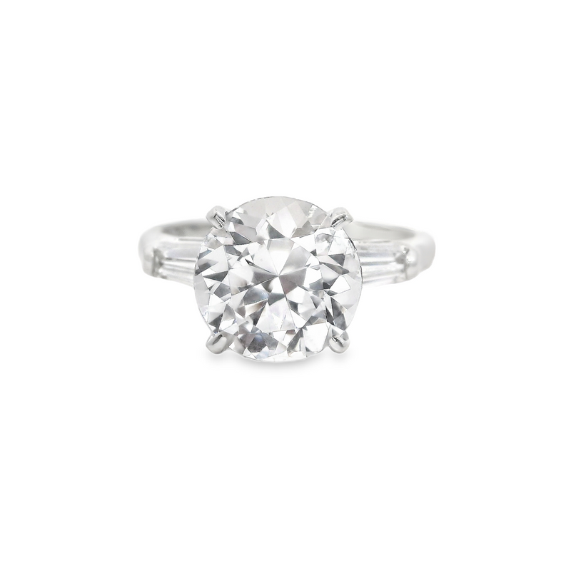 14K WG CZ Engagement Ring