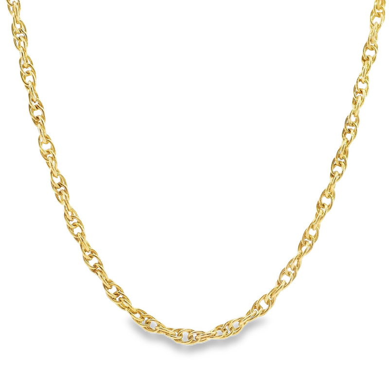 14K YG Loose Rope Chain 18
