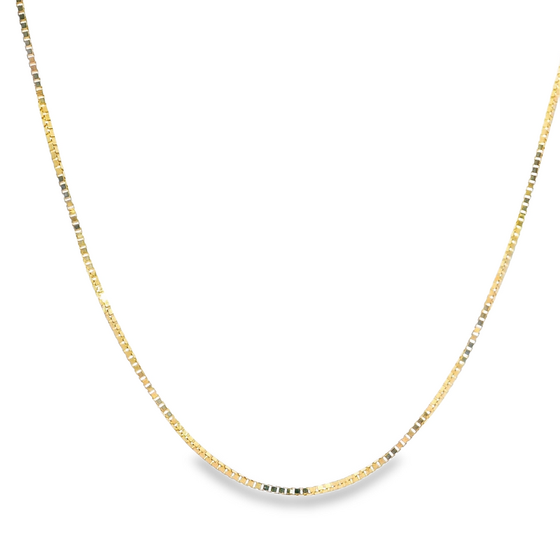 18K YG Box Chain 18