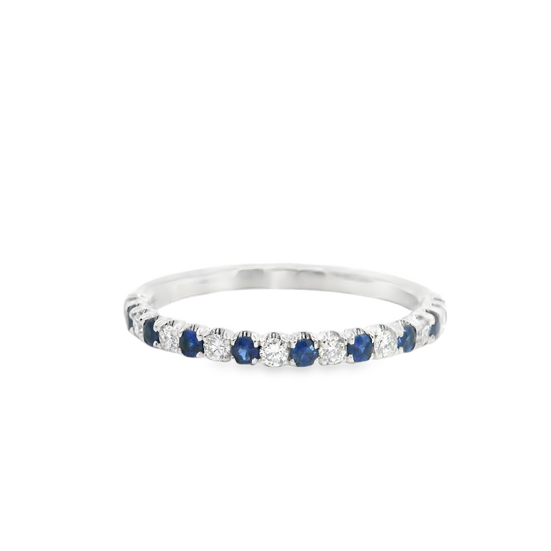 18K WG Sapphire & Diamond Band