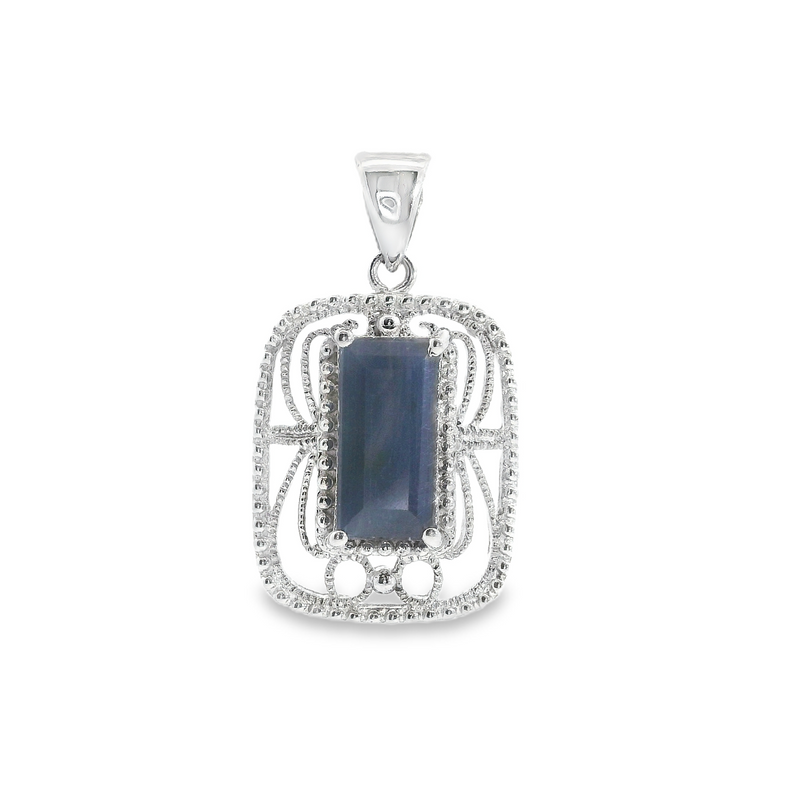Sterling Silver Sapphire Pendant