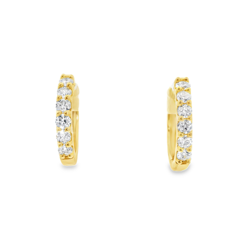 Lab Grown Diamond Huggie Hoop Earrings