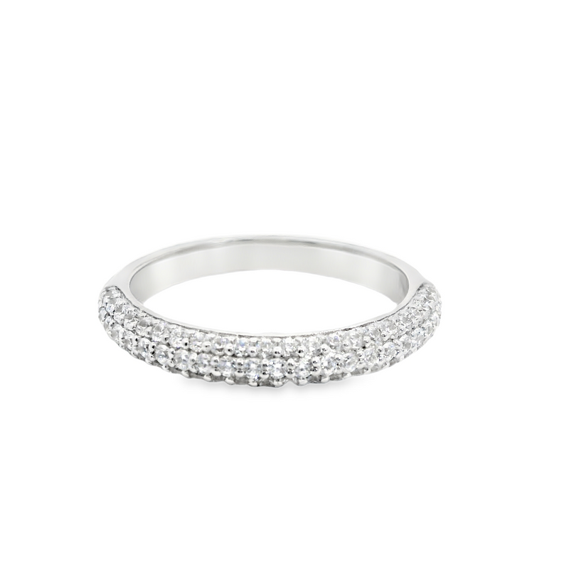 Sterling Silver CZ Band