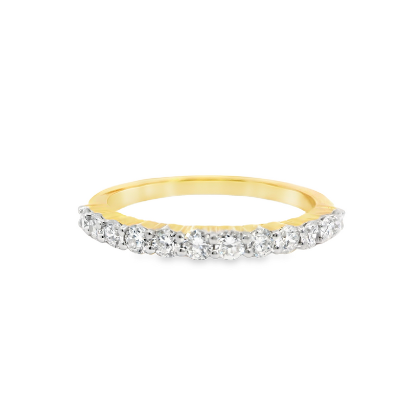 Gold Plated Sterling Silver Lab Grown Diamond Band