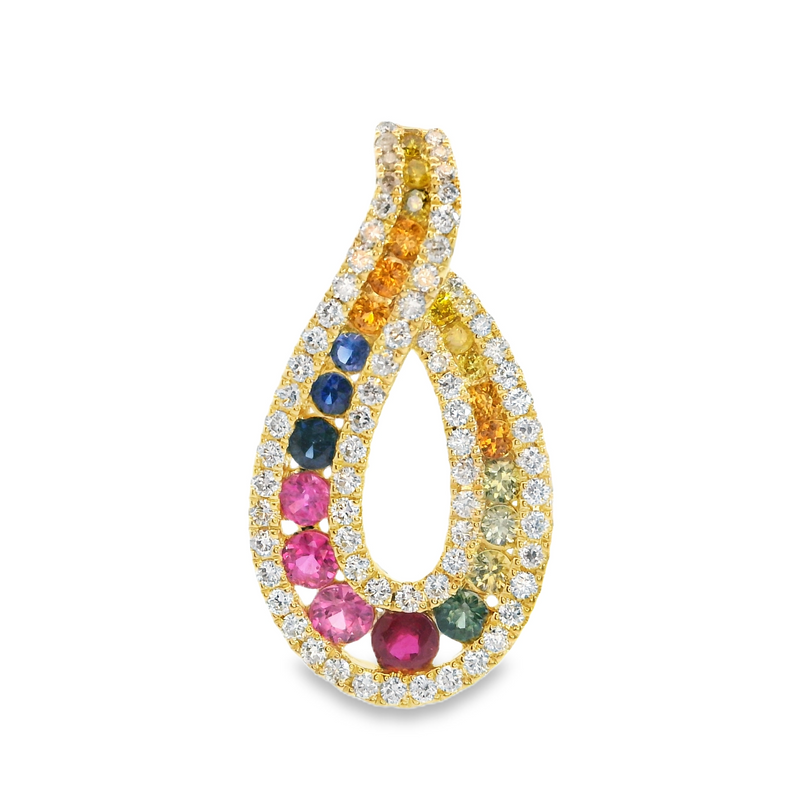 14K WG Lab Grown Diamond Circle Necklace