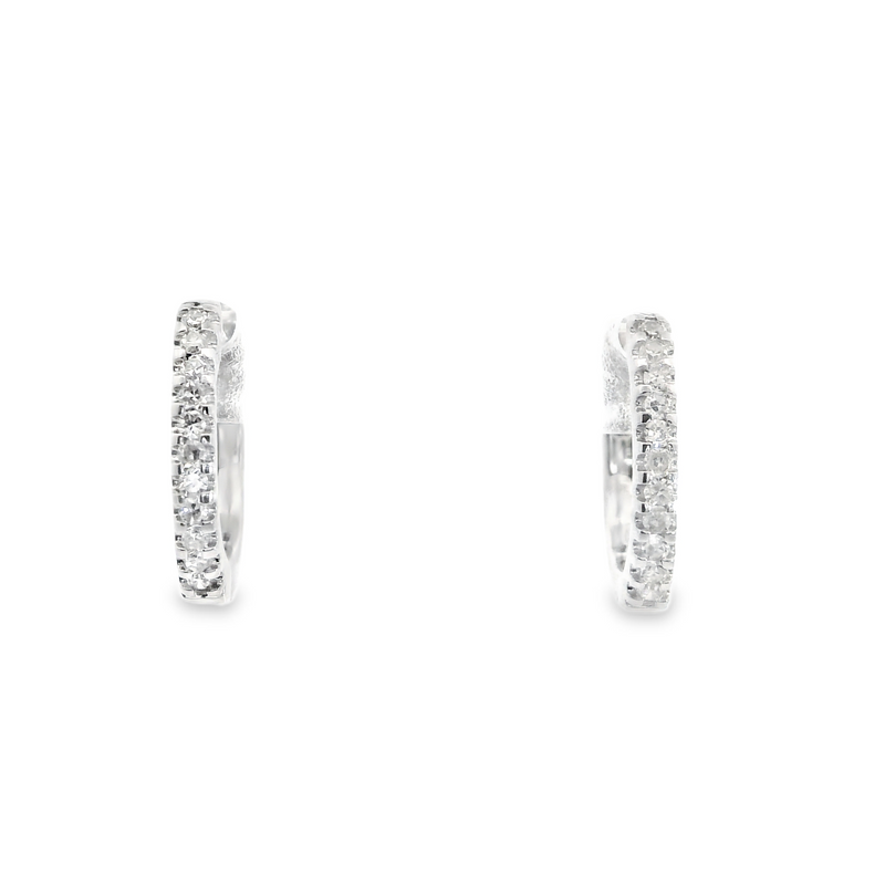 10K WG Huggie Hoop Earrings