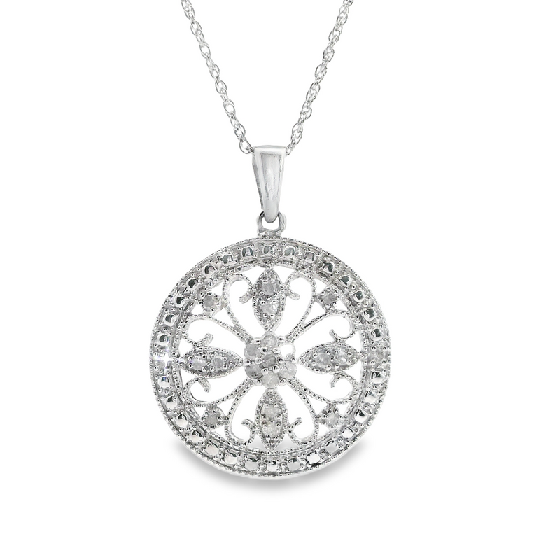 Sterling Silver Diamond Tree of Life Pendant