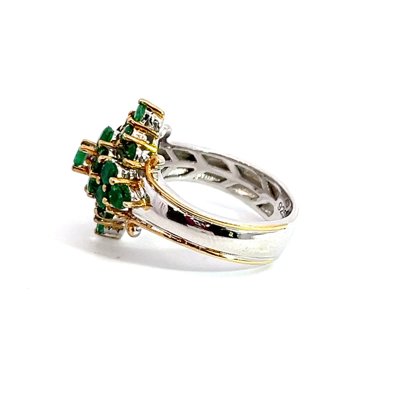 Sterling Silver Emerald Ring