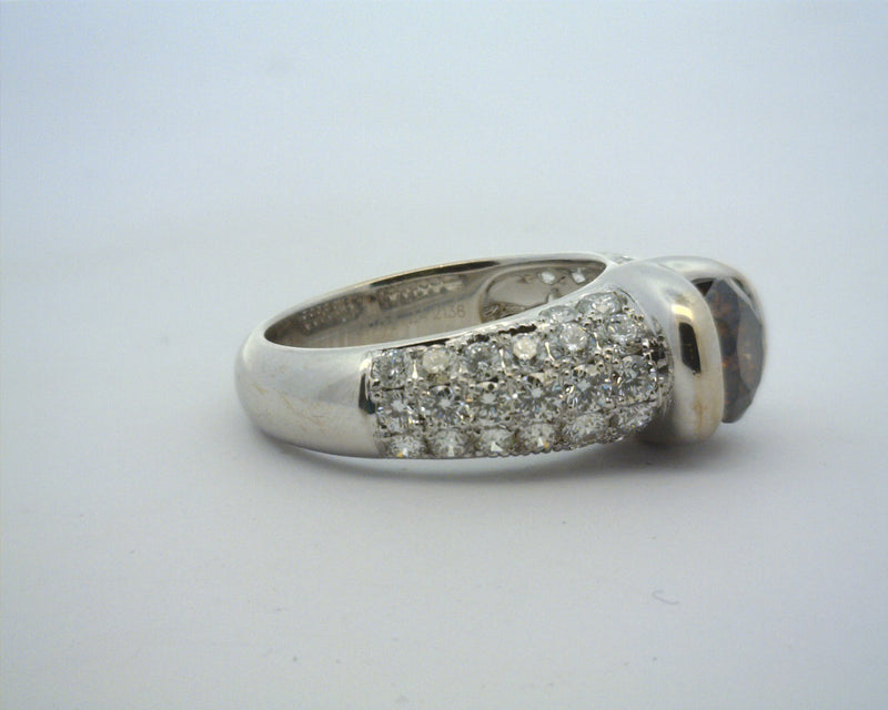 14K WHITE GOLD CHOCOLATE DIAMOND RING