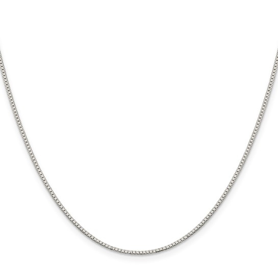 Sterling Silver Rhodium-plated 1.1mm Box Chain 16"