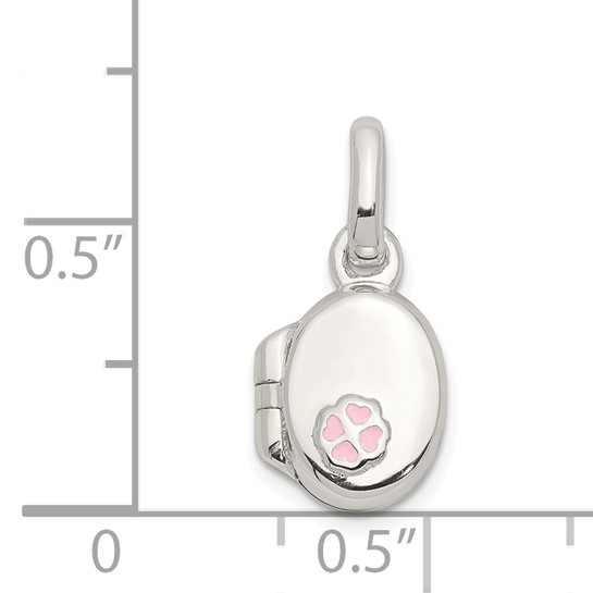 Sterling Silver Enamel Locket