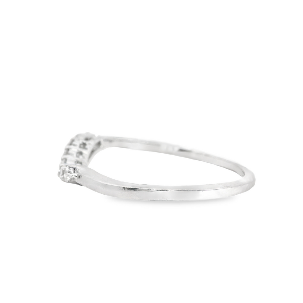 14K WG CURVED DIAMOND WEDDING