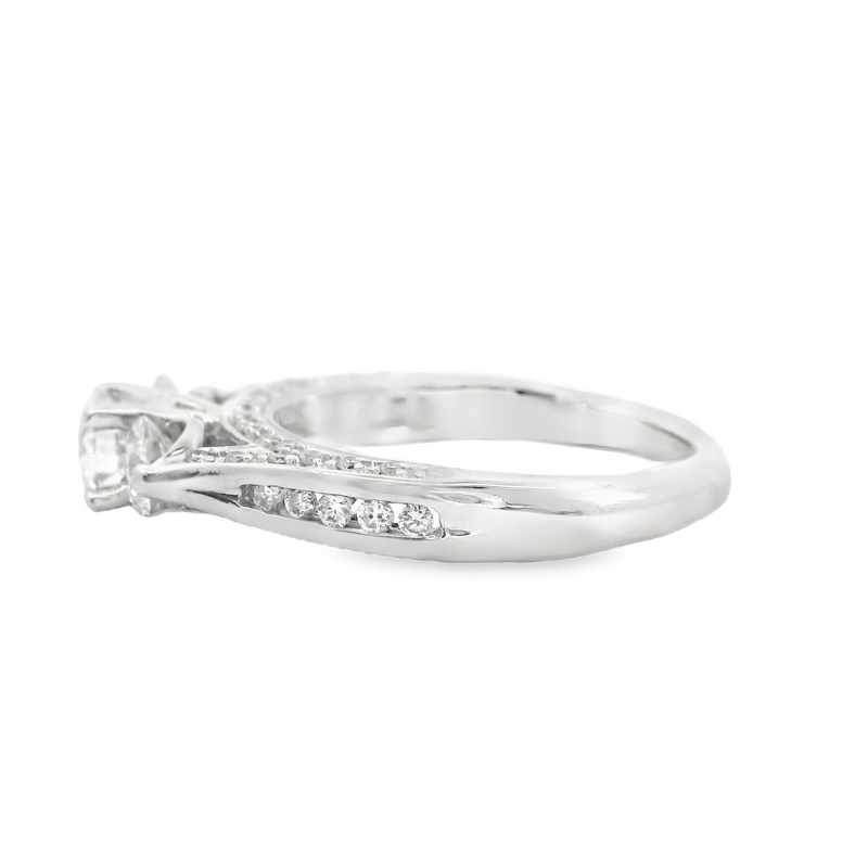 14K WG 3 STONE DIAMOND RING
