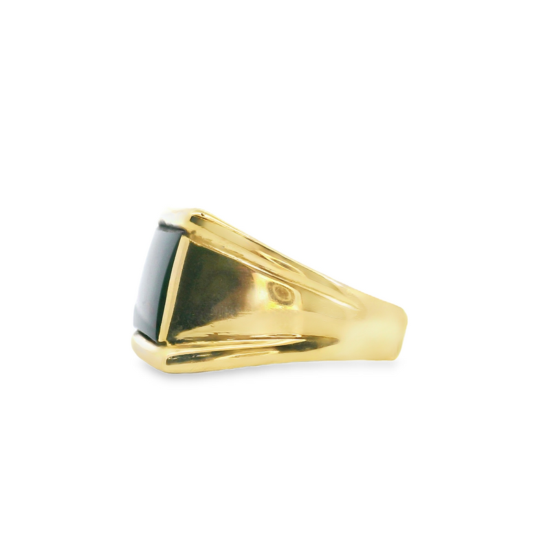18K YG Bloodstone Ring