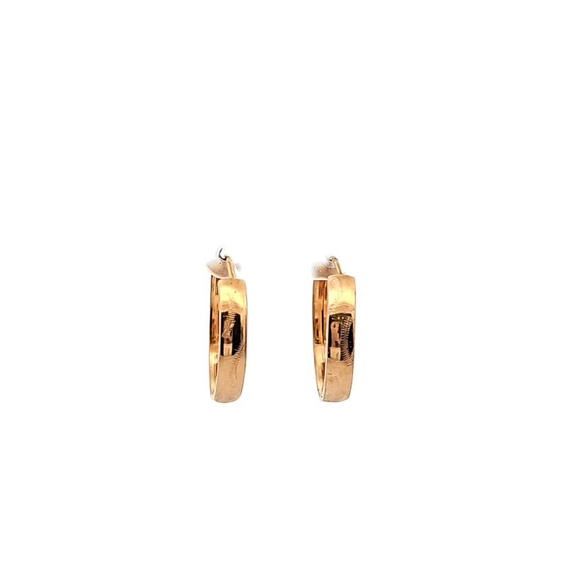 14K YG Hoop Earrings with Etch