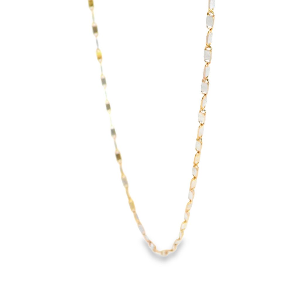 14K Two Tone 20" Fancy Link Chain