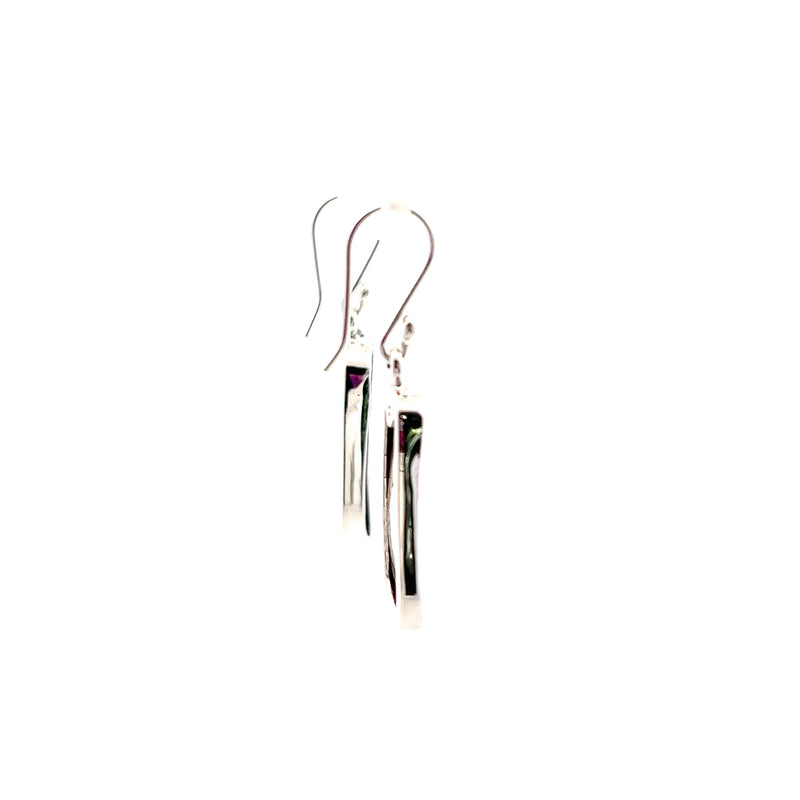 Sterling Silver Abalone Dangle Earrings