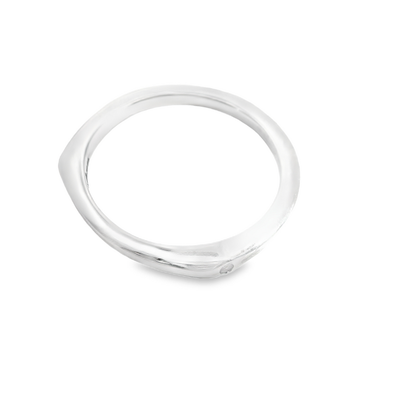 14K WG WEDDING BAND 0.01 CT TW