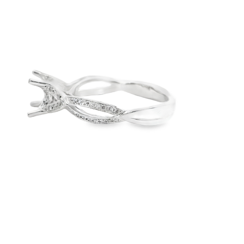 14K WG DIAMOND TWIST MOUNT