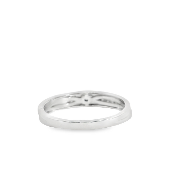 Sterling Silver Channel Set Diamond Band