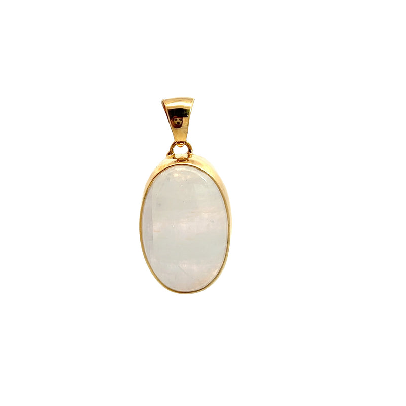 Gold Plated Rainbow Moonstone Pendant