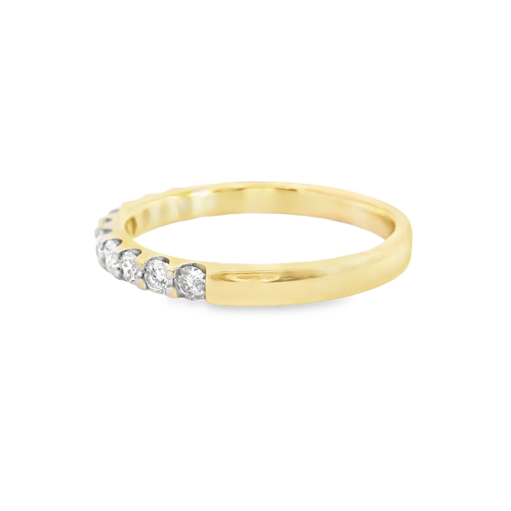 14K YG Diamond Band