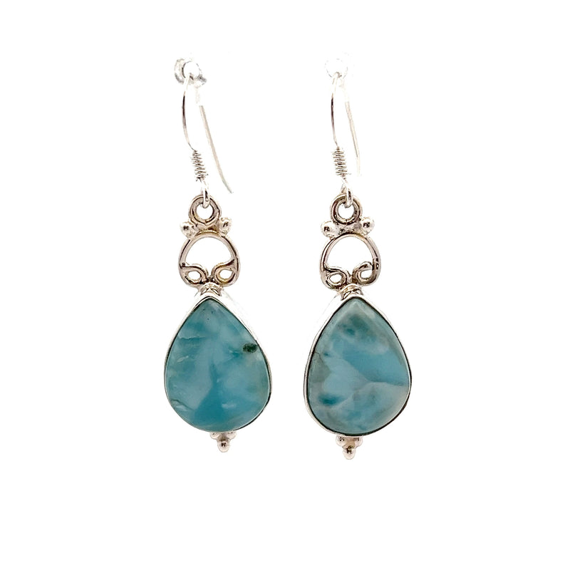 Sterling Silver Larimar Earrings