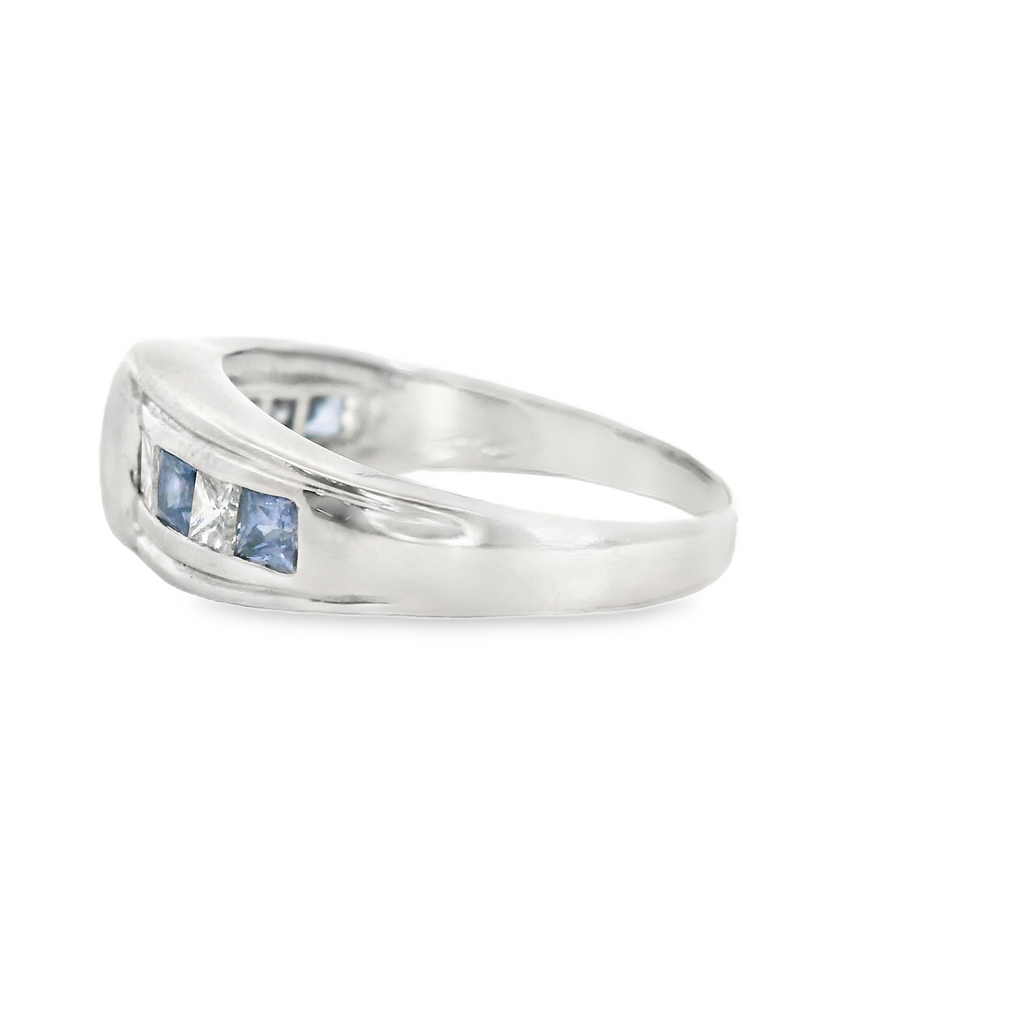 Platinum Sapphire & Diamond Ring