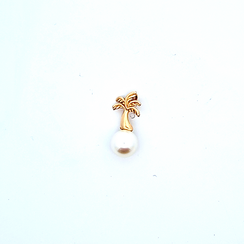 14K Yellow Gold Pearl Pendant