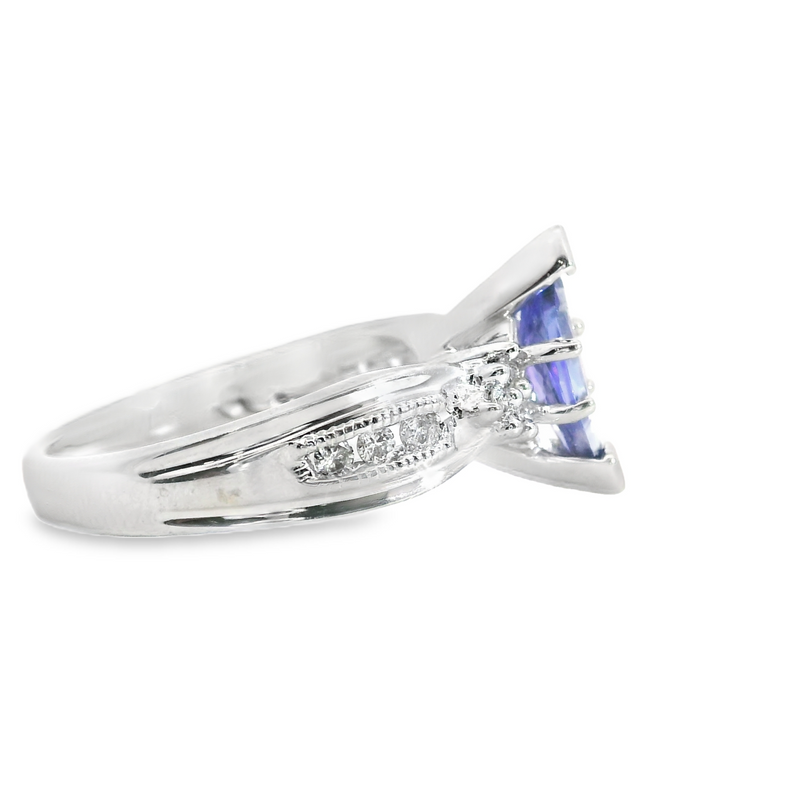 14K WG Tanzanite & Diamond Ring