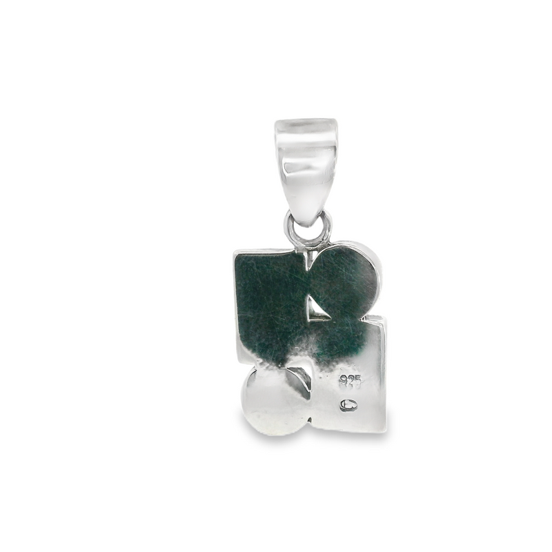 Sterling Silver Purple Stone & Diamond Pendant