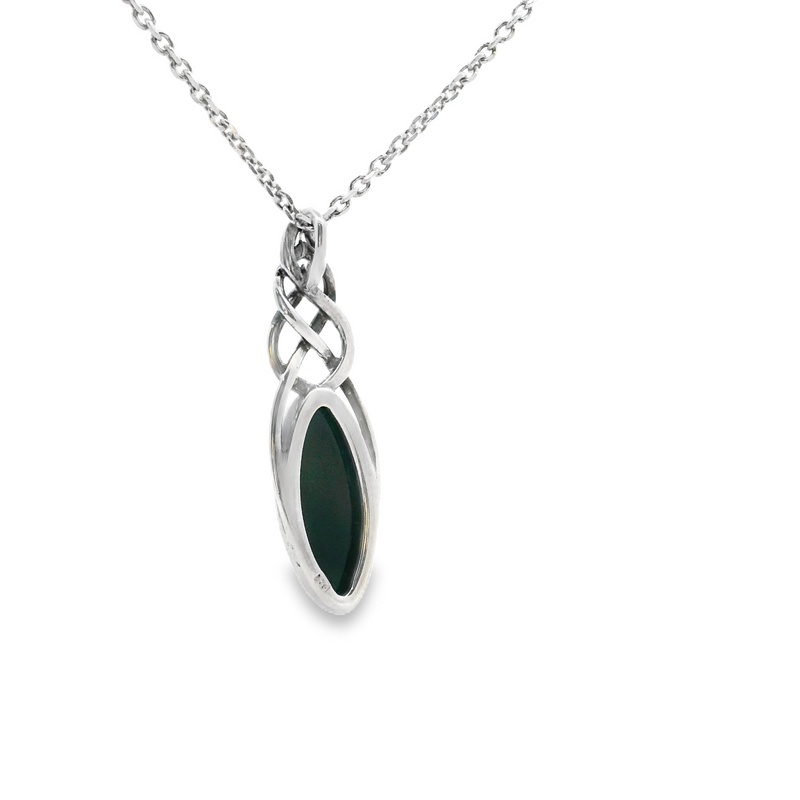 Sterling Silver Black Onyx Pendant & Chain