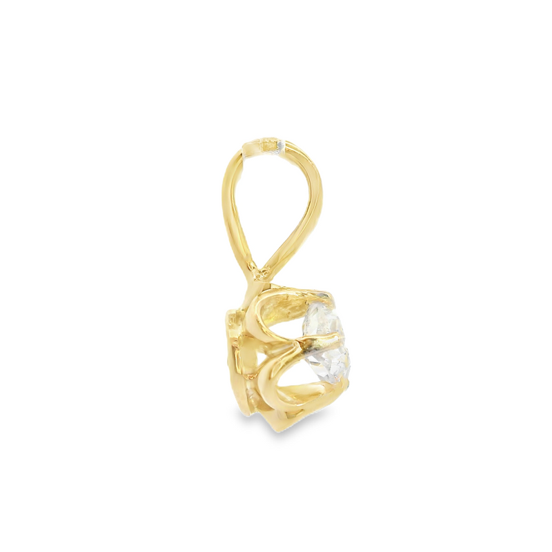14K YG Diamond Pendant