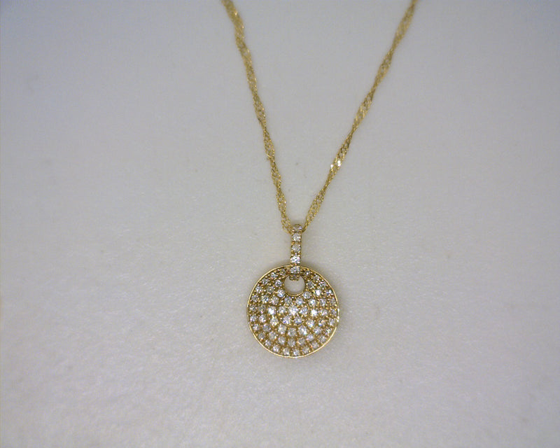 14K YELLOW GOLD DIAMOND NECKLACE