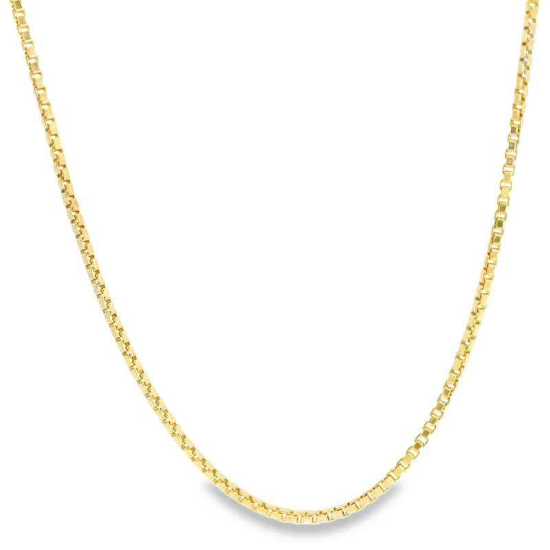 Gold Plated Stelring Silver Box Chain 24