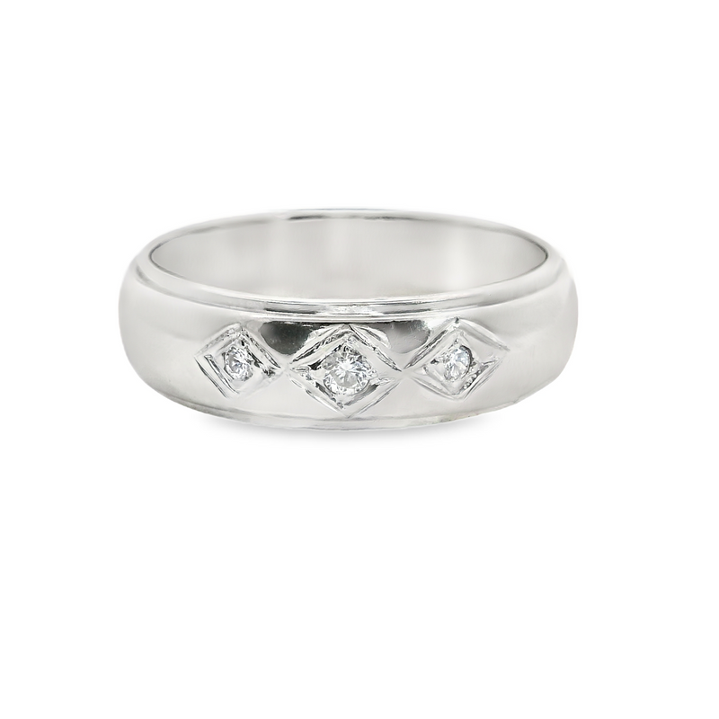 14K WG Diamond Band