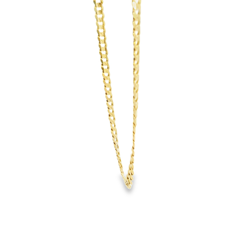 14K YG Curb Style Chain 20"