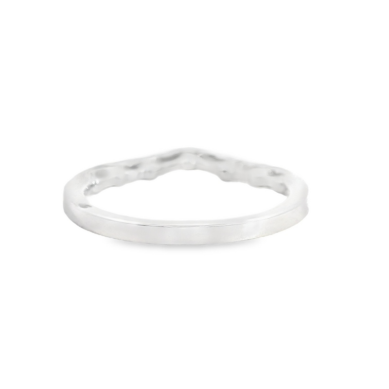 14K WG CURVED DIAMOND BAND