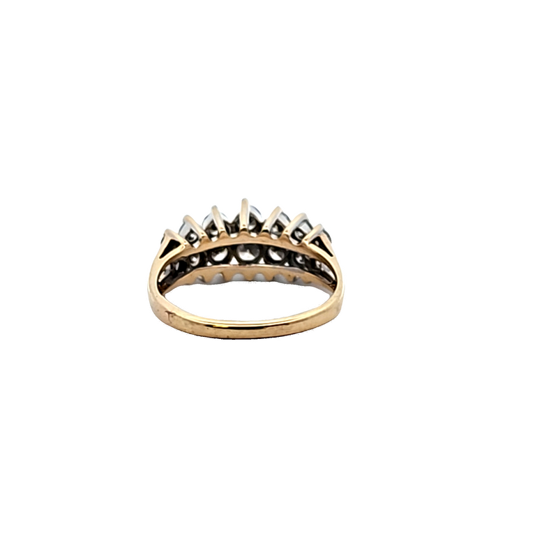 14K YG Cluster Diamond Ring