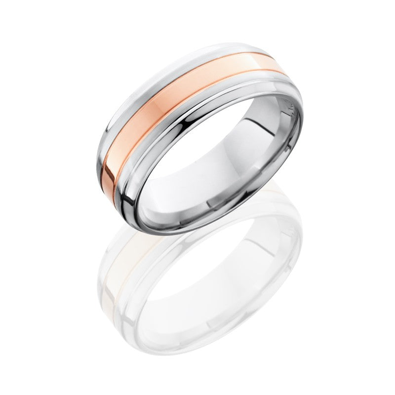 COBALT CHROMIUM & 14K RG BAND