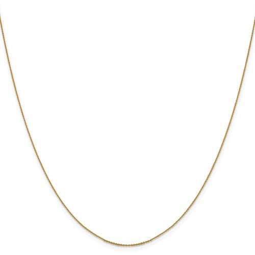 14K YG DIAMOND CUT CABLE CHAIN 18