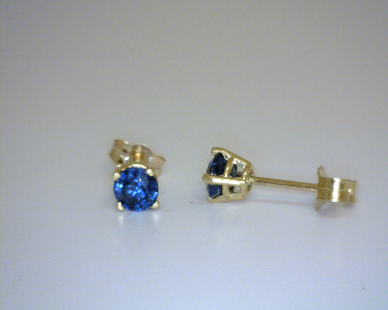 14K YG SAPPHIRE EARRINGS