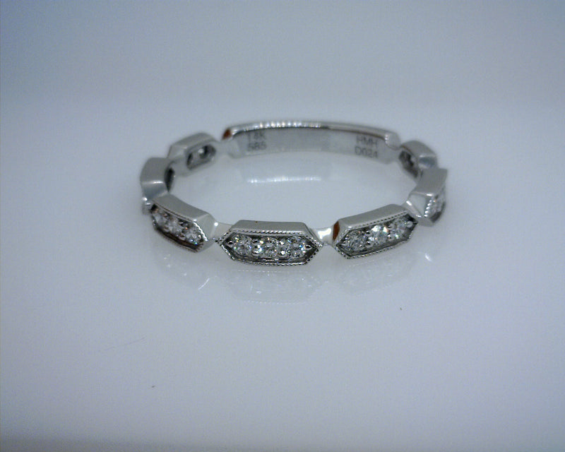 14K WG Stackable Diamond Band 0.24 ct tw