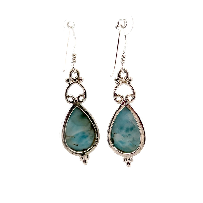 Sterling Silver Larimar Earrings