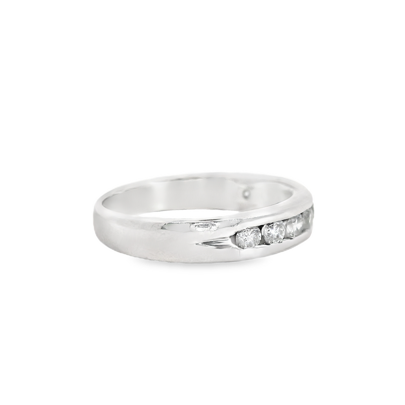 Platinum Channel Set Diamond Band